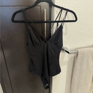 ZARA V-Neck Bodysuit Crisscross Straps